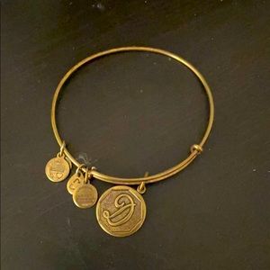 Alex & Ani D charm bracelet.